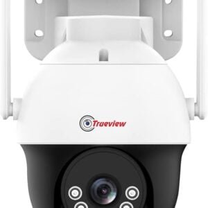 Trueview WiFi 3mp Mini Pan-Tilt Zoom Cctv Camera SD Card Up To 256 GB | Intruder Alarm System Full Color in Low Light Two Way Talk Alexa & OK Google Surveillance T18135